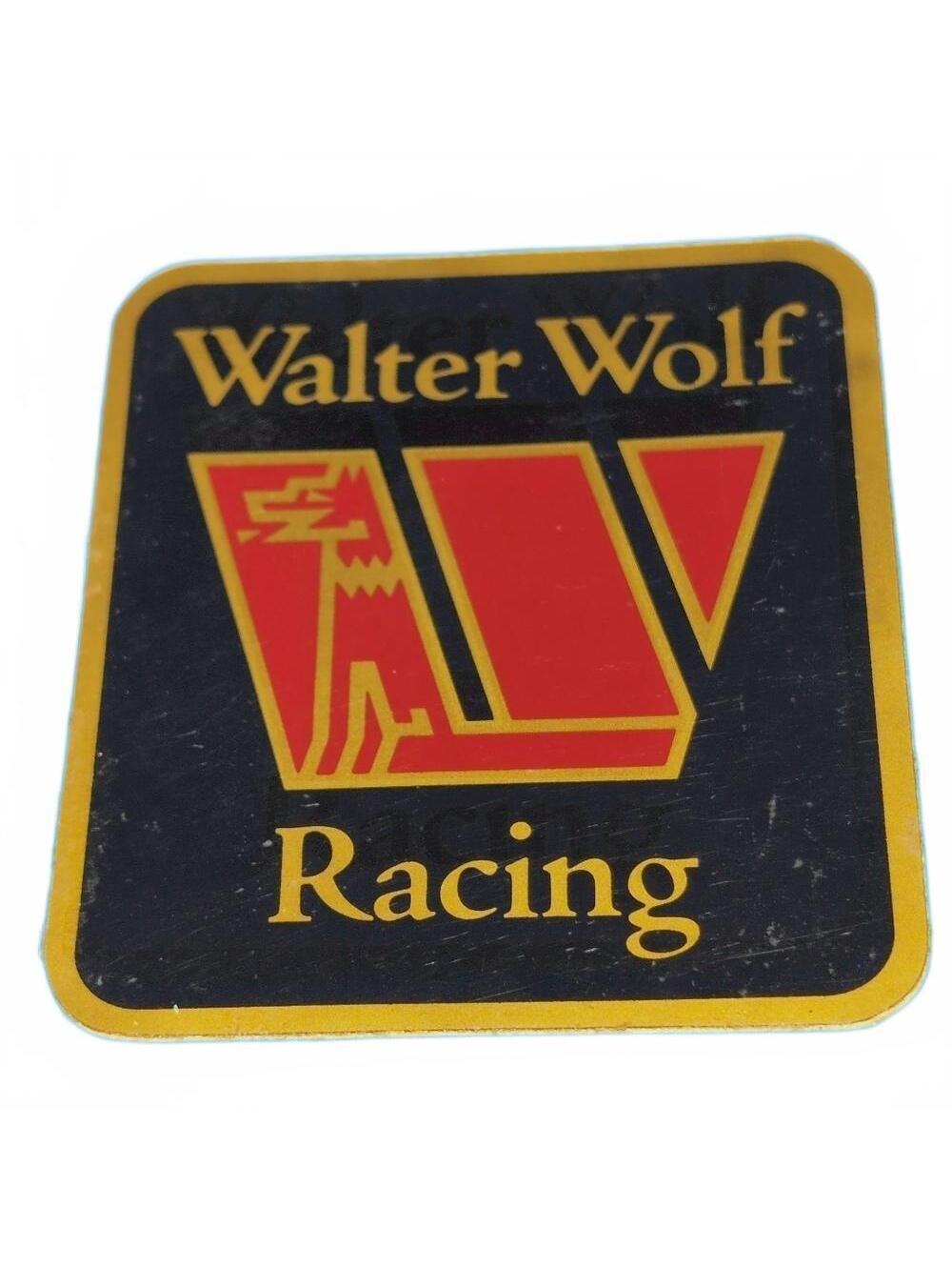 Original Vintage Walter Wolf Racing Sticker - Black, Red, Gold Logo 3x3.5